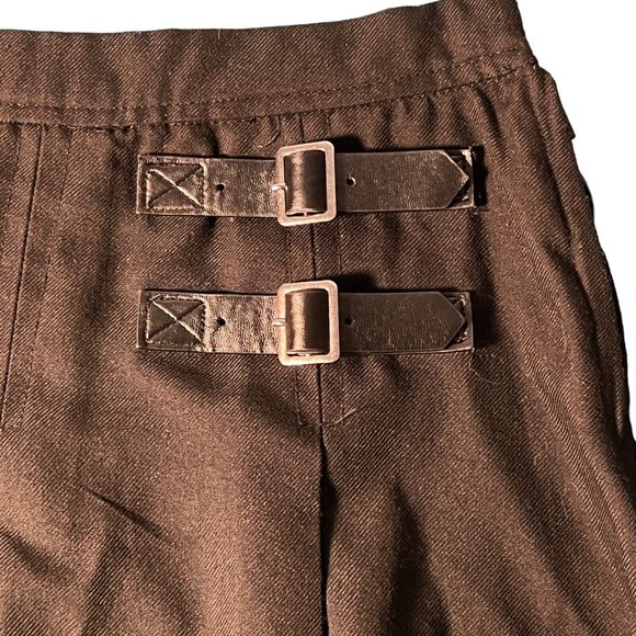 Vintage 00s Hot Topic Pleated Mini Skirt XS Black Buckles Goth Witchcore 24 x 16 - Picture 2 of 6